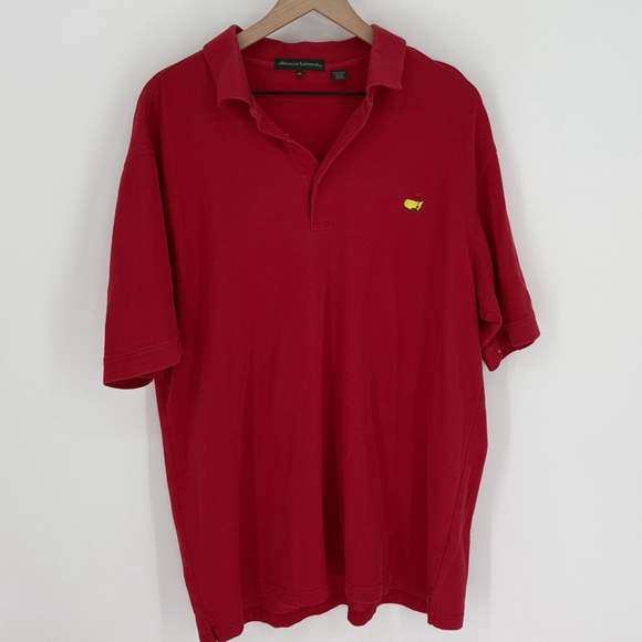 Masters Other - The Masters Augusta National Red Short Sleeve Polo Shirt Men’s Size XL Pima